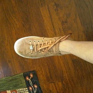 UGG fawn suede ladies sneakers size 8.